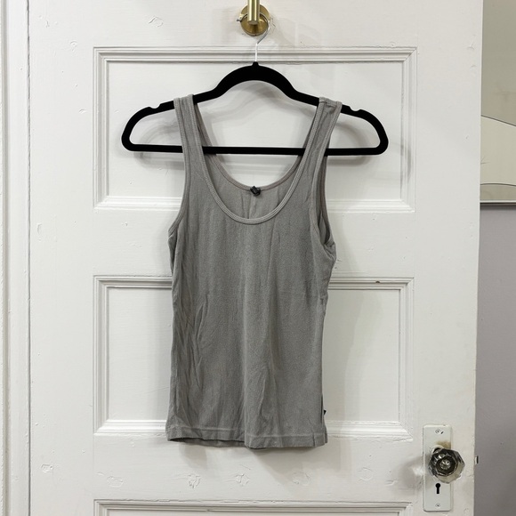 James Perse sz 2 grey Ribbed Basic Tank Top - Picture 14 of 16